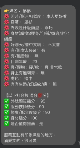 宜蘭定點茶 酥酥 援交